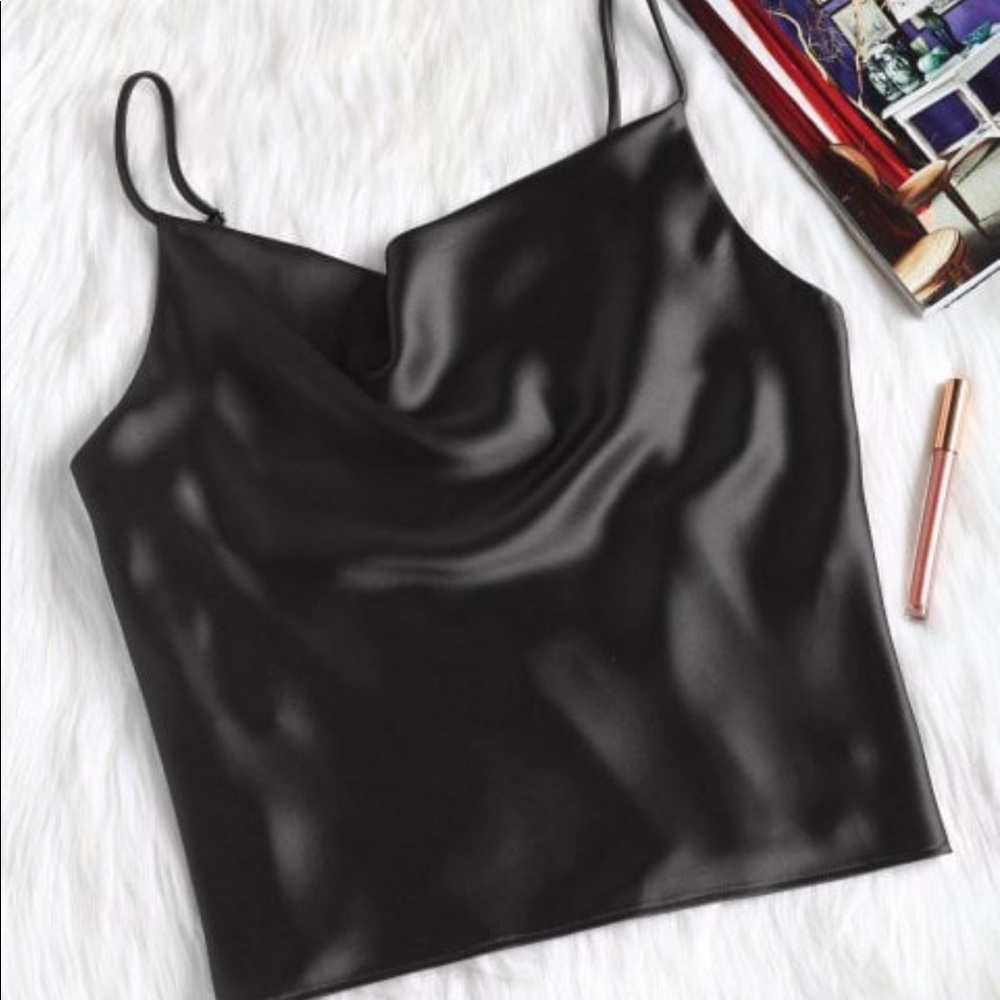 Satin Oversized Cami Tank Top